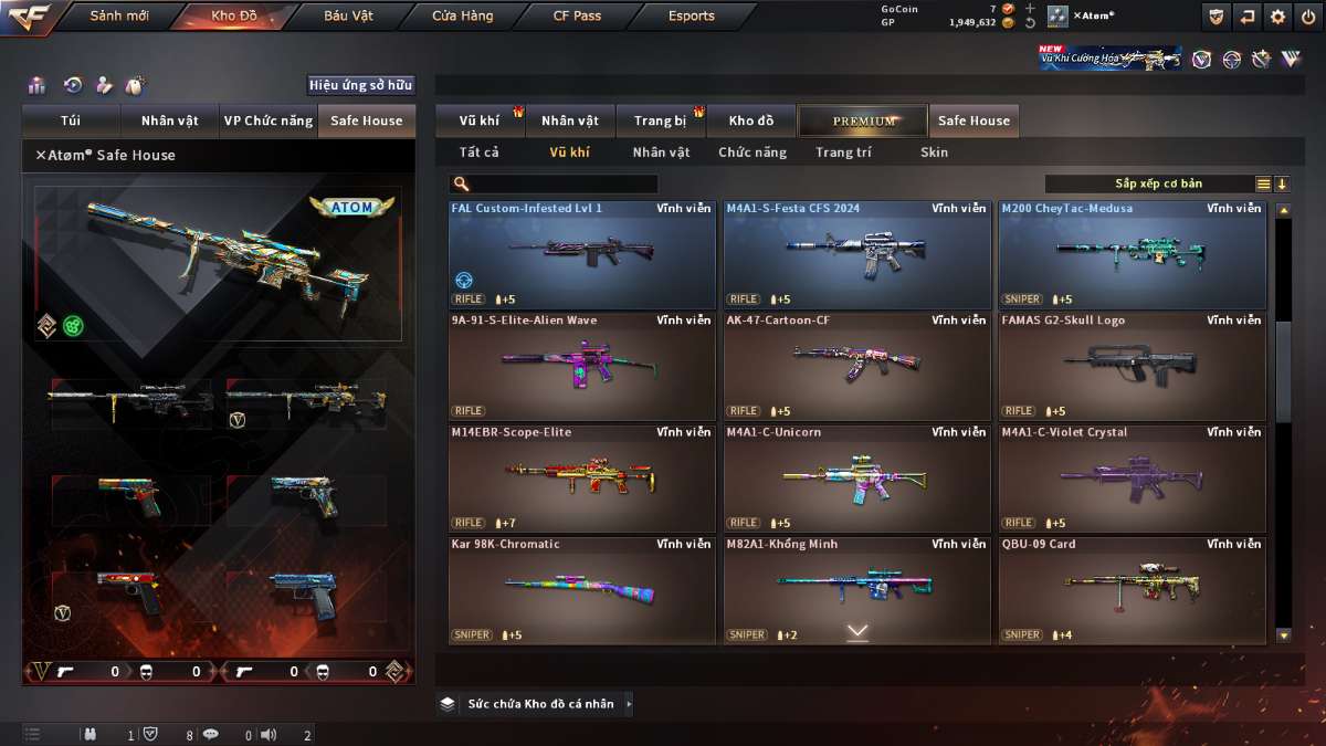 shop acc cf uy tin gia re